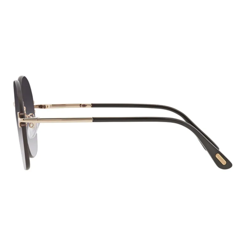 TOM FORD Metal Round Sunglasses Women's Gold-3