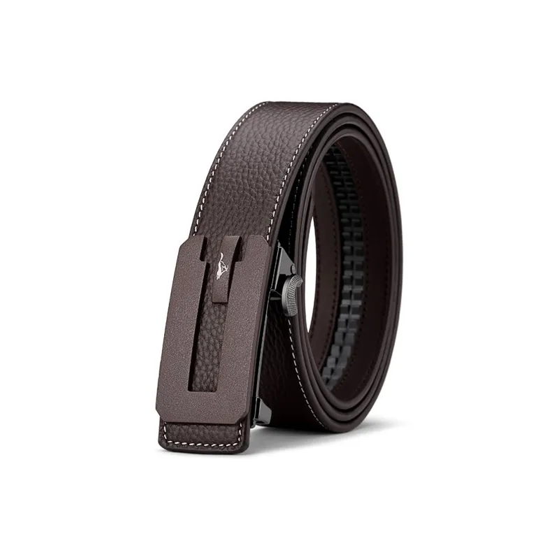 SEPTWOLVES Business Casual Automatic Buckle Leather Belts Men's Width  3.5cm-2