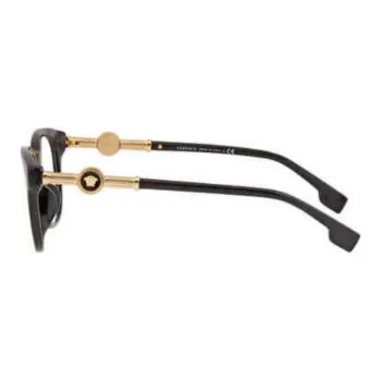 VERSACE Plastic Irregular Shape Eyeglass Frames Women's Black