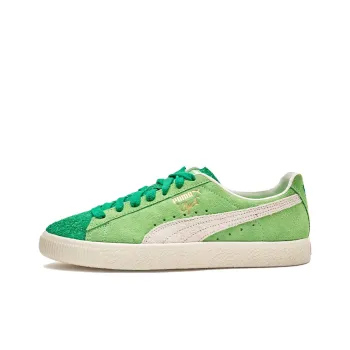 PUMA Clyde OG Balansa Wear-Resistant Low-Top Skateboard Shoes Unisex Green Beige