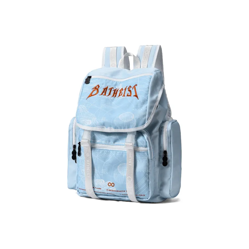 8atheist Polyester Backpack Regular Unisex Light Blue White-1
