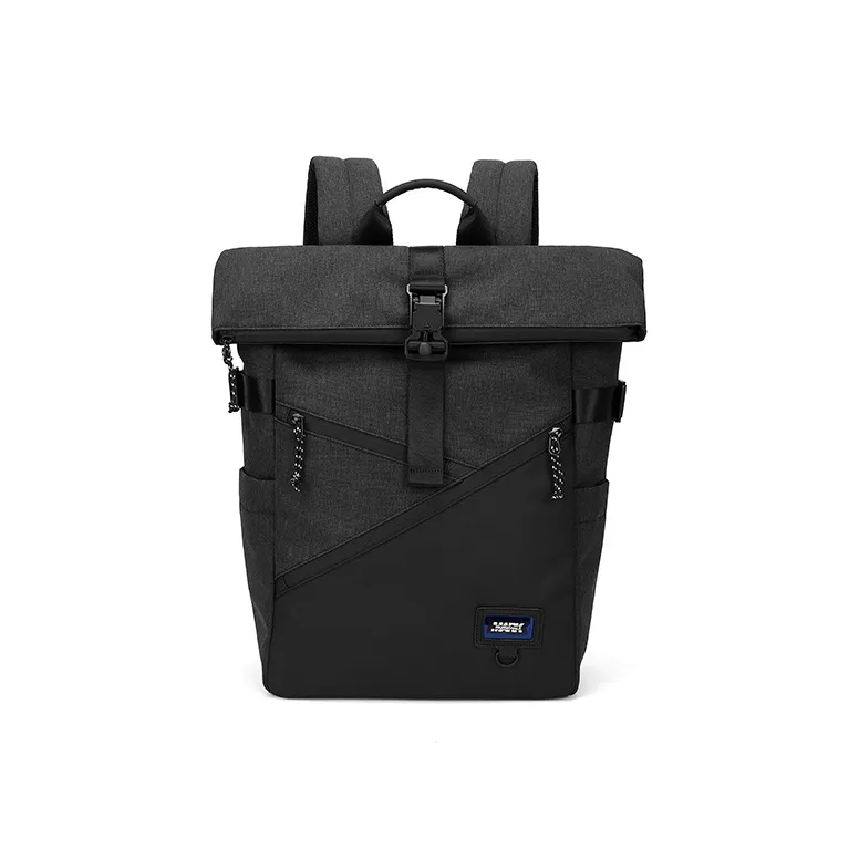 FAIRWHALE Fabric Backpack Laptop Bag Travel Backpack Large Size Men's Glacier Gray/Black-13