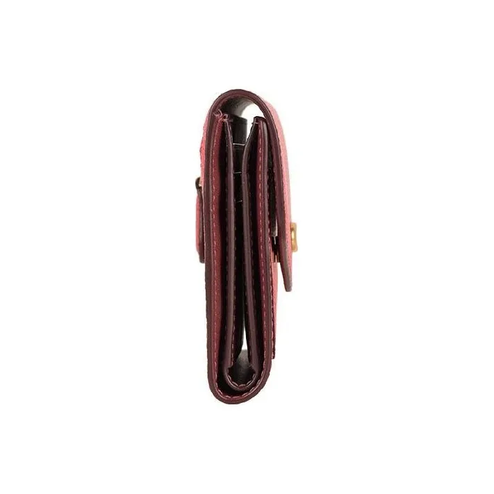COACH Wyn Leather Wallet Women's Watermelon Red-3