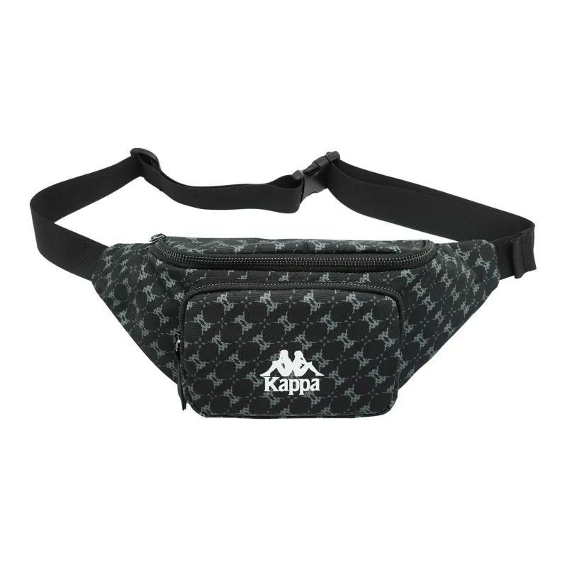 Kappa Polyester Sling Bag, One Shoulder, Crossbody, Fanny Pack Regular Men's Black All Over Print-0