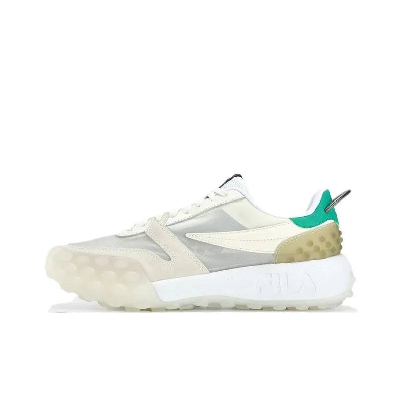 FILA Gara Anti Slip Wear Resistant Low Top Running Shoes Men's White Green-0