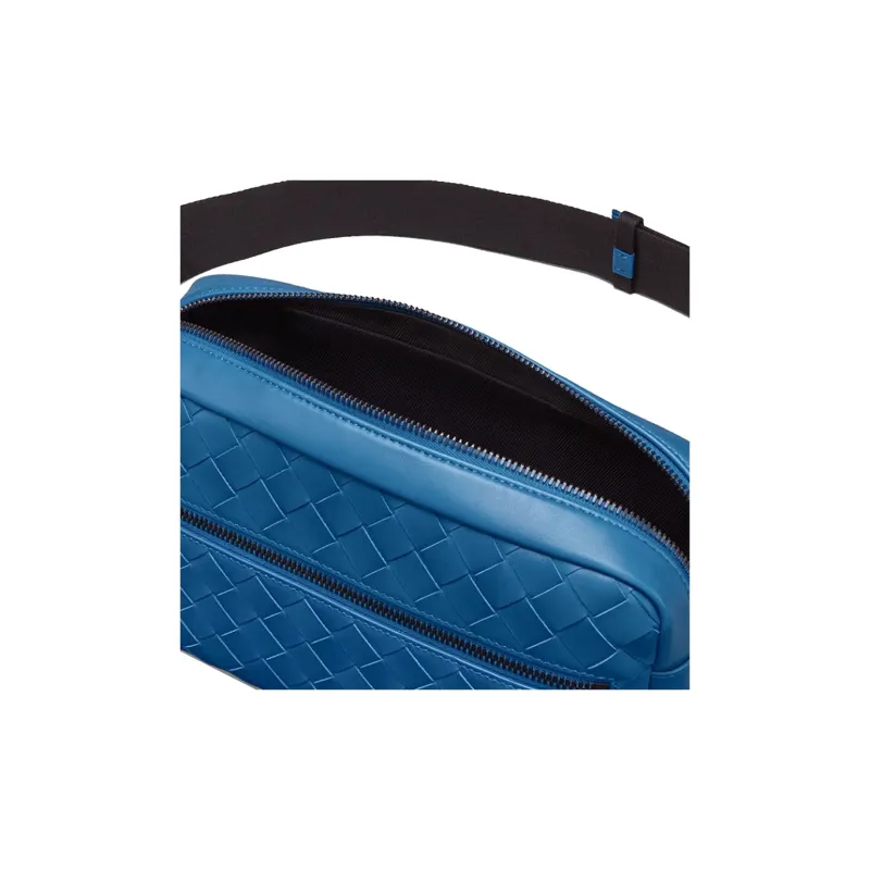 Bottega Veneta Intrecciato Body Bag Blue-3