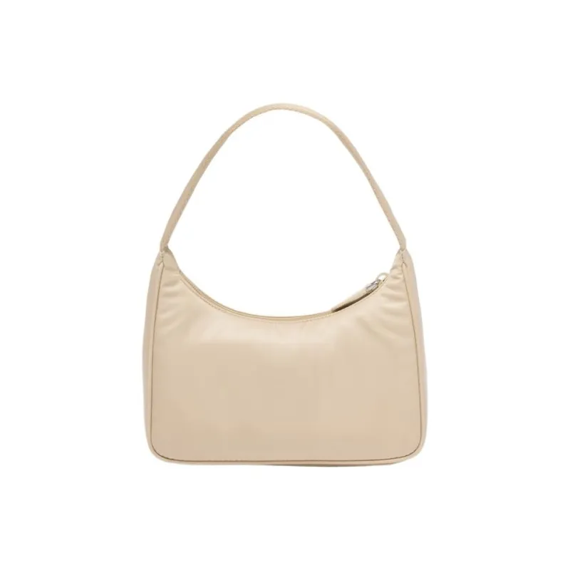 PRADA Re Edition Recycled Nylon Handbag Mini Women's Desert Beige-3