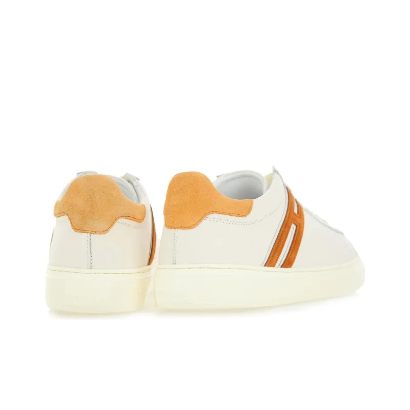 HOGAN H365 Low Top Stylish Skateboarding Shoes Men's White Orange-4