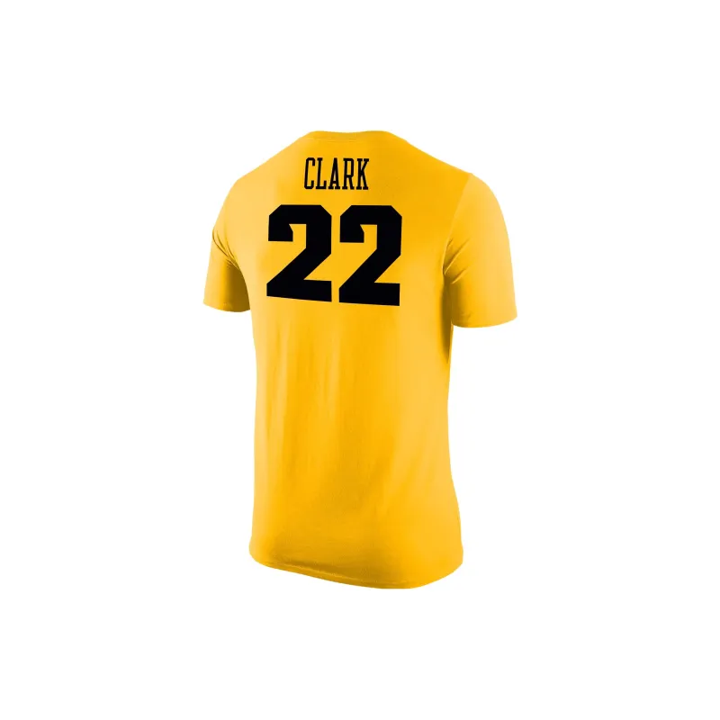 Nike Caitlin Clark Iowa T-Shirt Iowa Kaitlyn Clarke Size 22 Men's Yellow-1