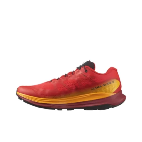 SALOMON Ultra Glide 2 Running Shoes Men Low-Top Red Orange