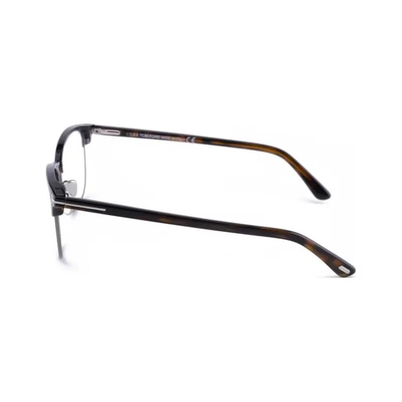 TOM FORD Plate And Metal Browline Eyeglass Frames Unisex Black-1