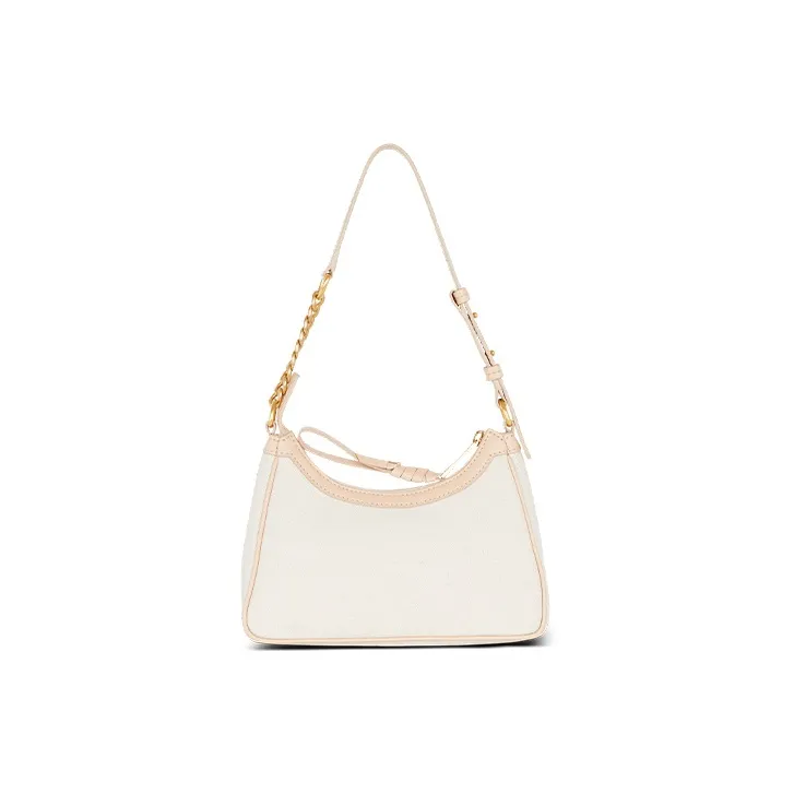 BALMAIN B ARMY Canvas With Smooth Leather Canvas Bag, Handbag, Shoulder Bag Women's Beige-2