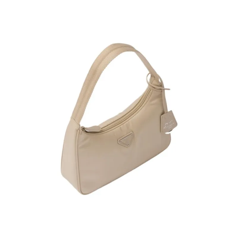 PRADA Re Edition Recycled Nylon Handbag Mini Women's Desert Beige-1