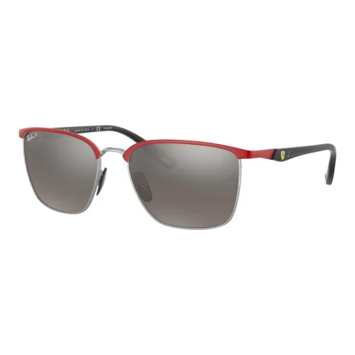 RayBan Metal Browline Sunglasses Unisex Red