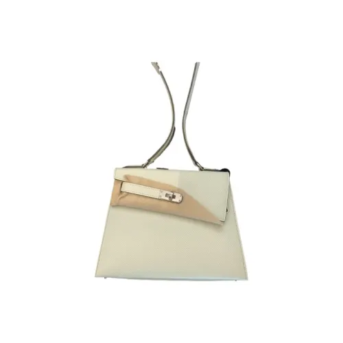 HERMES Kelly Epsom Leather Kelly Bag Shoulder Bag Crossbody Bag Handbag Women's Bubble Green