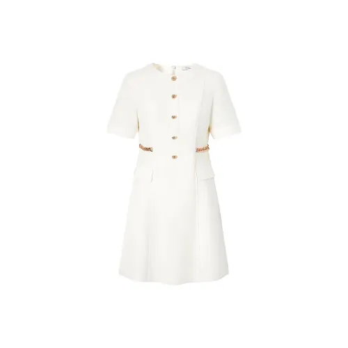JZ Juzui Short-Sleeved Dresses Women's Ecru
