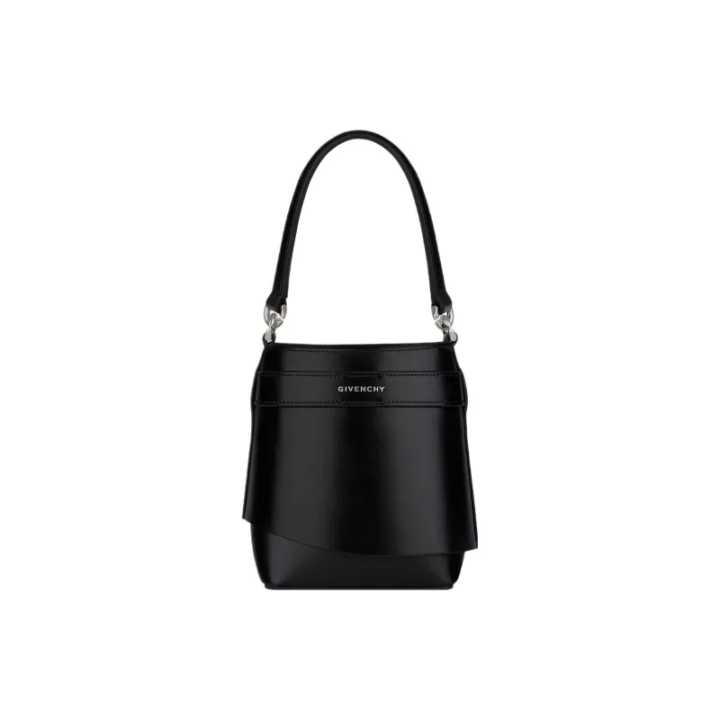 Givenchy Shark Lock Calfskin Bucket Bag Handbag Extra Mini Women's Black-3