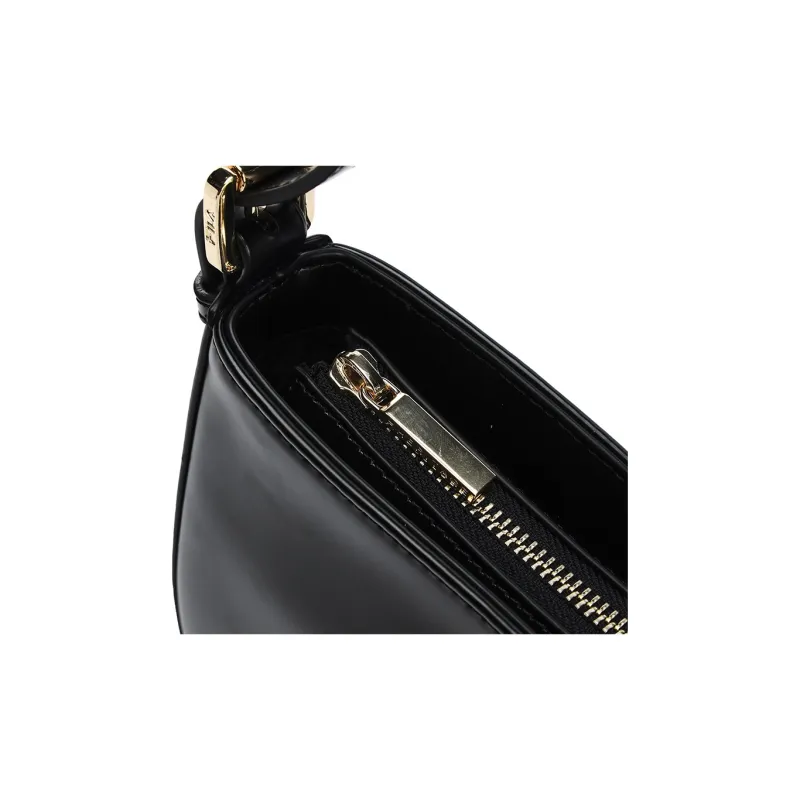 FILA Synthetic Leather Shoulder Bag Crossbody Bag Extra Small Women's Jet Black-3