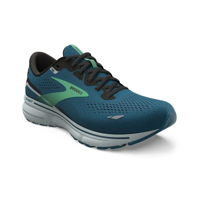 Brooks Ghost 15 Cushioning Wear Resistant Low Top Basketball Shoes Men's Blue Black-2