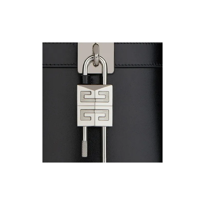 Givenchy Shark Lock Calfskin Bucket Bag Handbag Extra Mini Women's Black-4