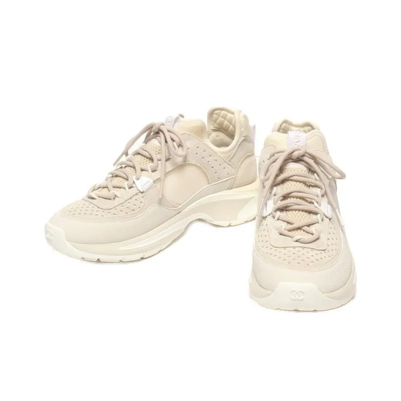 CHANEL Abrasion Resistant Low Top Sports Casual Shoes Women's Gray-1