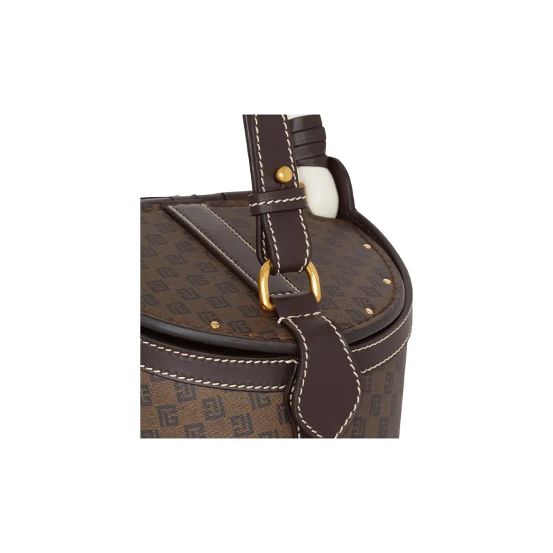 BALMAIN Monogram Bucket Mini Tote Bag-5