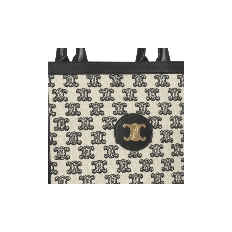 CELINE Cow Leather Shoulder Bag Crossbody Bag Handbag Women's Black-4