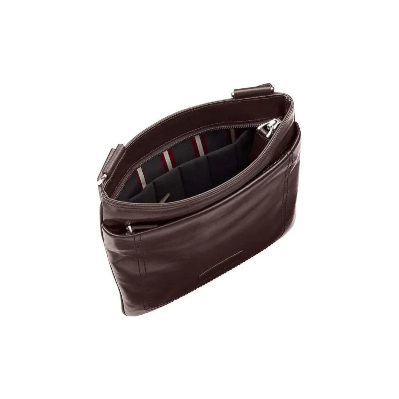 BALLY Calfskin Crossbody Bag, Shoulder Bag Men's Umber-3