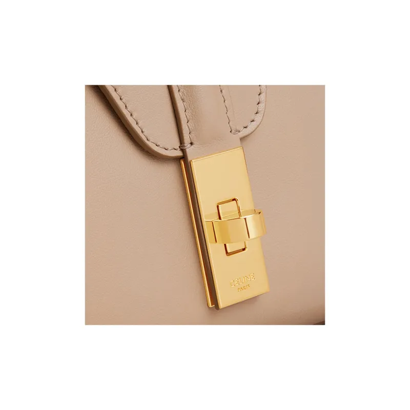 CELINE 16 Smooth Cow Leather Handbag, Shoulder Bag, Crossbody Bag Women's Beige Nude Light Khaki-3