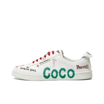 Pharrell x CHANEL Logos Low Top Stylish Skateboarding Shoes Women's White