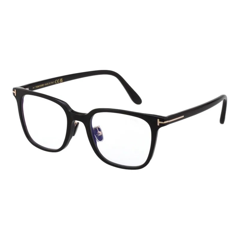 TF Alloy Acetate Square Eyeglass Frames Unisex Black-0