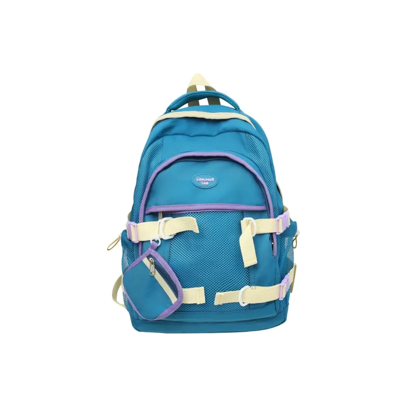 NIGEER Nylon Backpack Regular Women's Black/White/Yellow/Blue-23