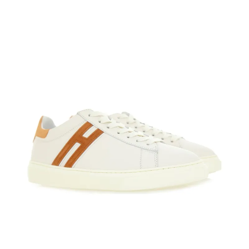 HOGAN H365 Low Top Stylish Skateboarding Shoes Men's White Orange-2