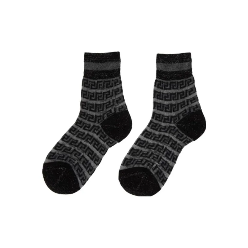 VERSACE Socks 'Grey/Black'-0