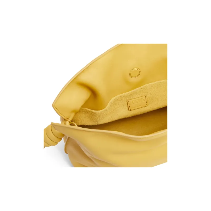 LOEWE Flamenco Clutch In Nappa Calfskin Pale Yellow Glaze-8