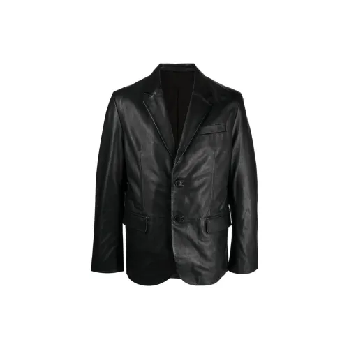 Zadig&Voltaire Valfried Single-breasted Leather Blazer