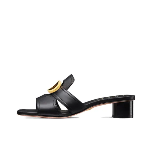 DIOR 30 Montaigne Slide Slippers Women's Black