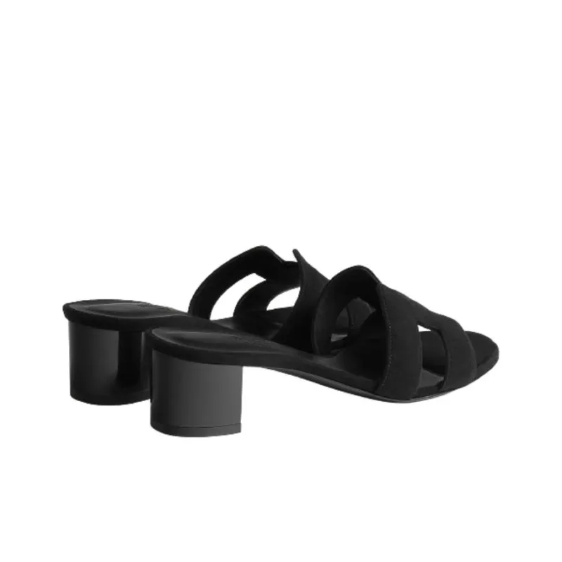 HERMES Oasis Slide Slippers Women's Black-3
