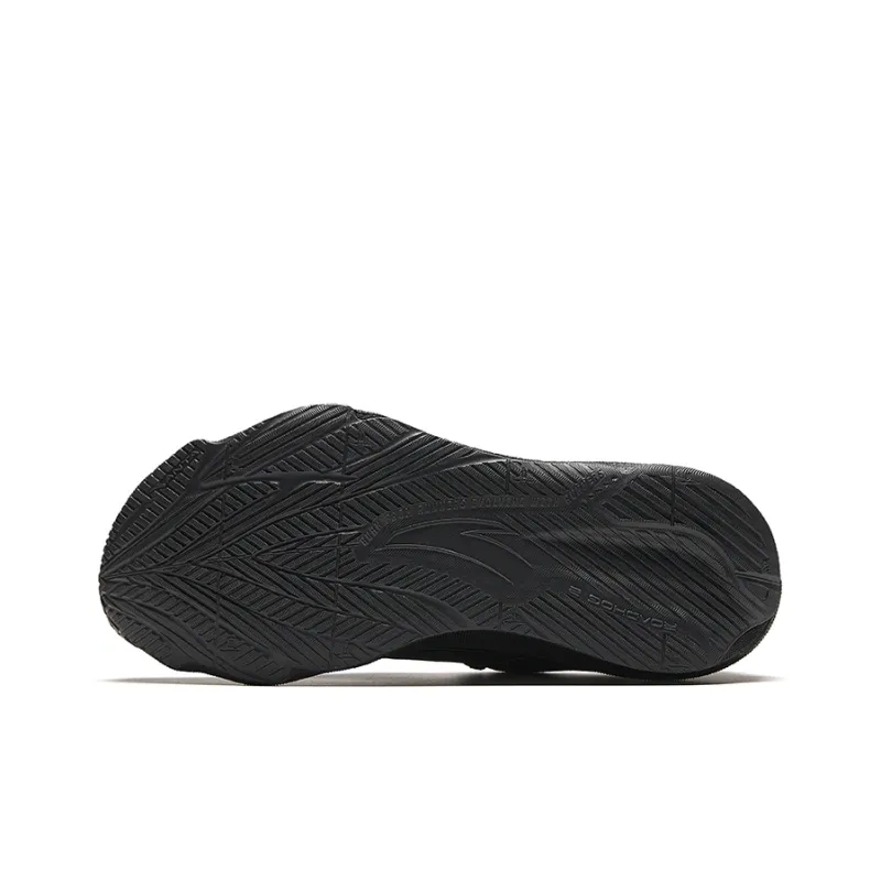 Anta Asphalt Road Fighter 2.0 Cushioning Wear Resistant Rebound Low Top Sprint Running Shoes Men's Black Gold-4