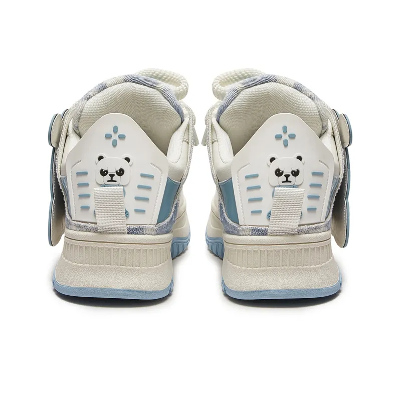 MC DOS Puffy Shoes Anti Slip Wear Resistant Low Top Skateboard Shoes Unisex Azure-3