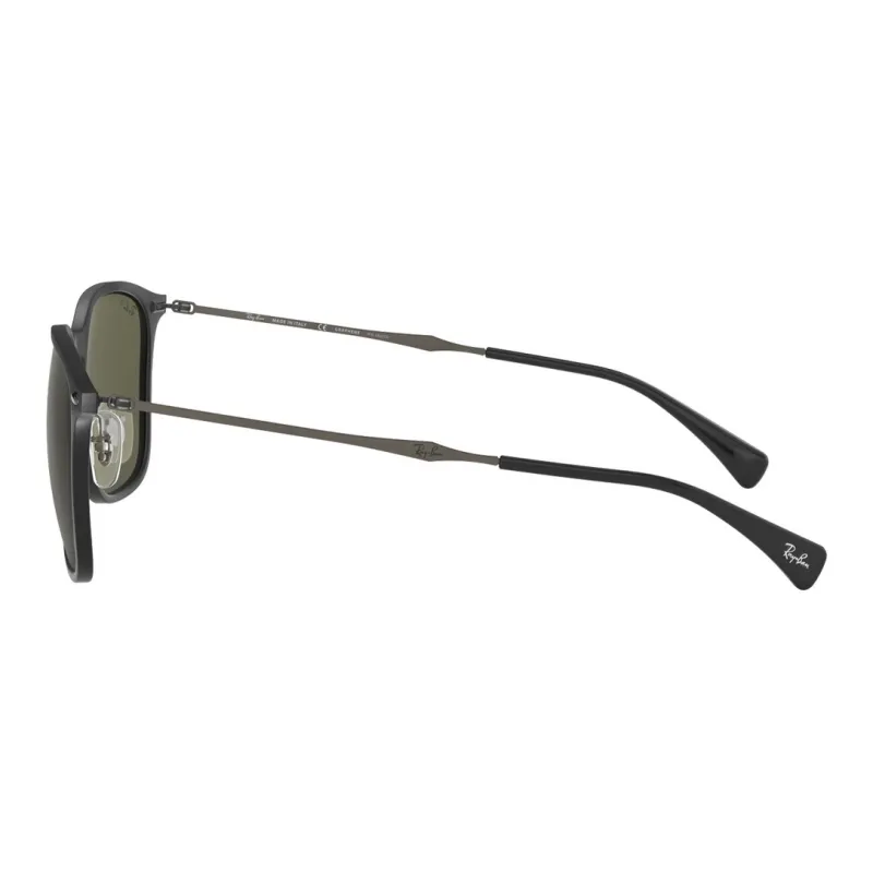 RayBan Plastic Metal Square Sunglasses Unisex Black-2