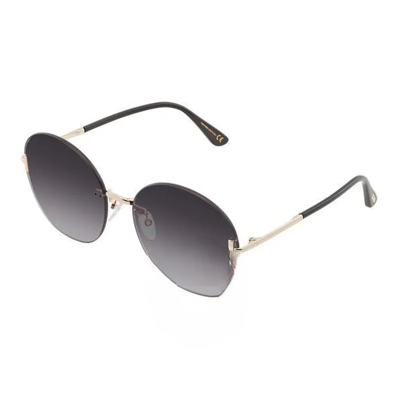 TOM FORD Metal Round Sunglasses Women's Gold-2