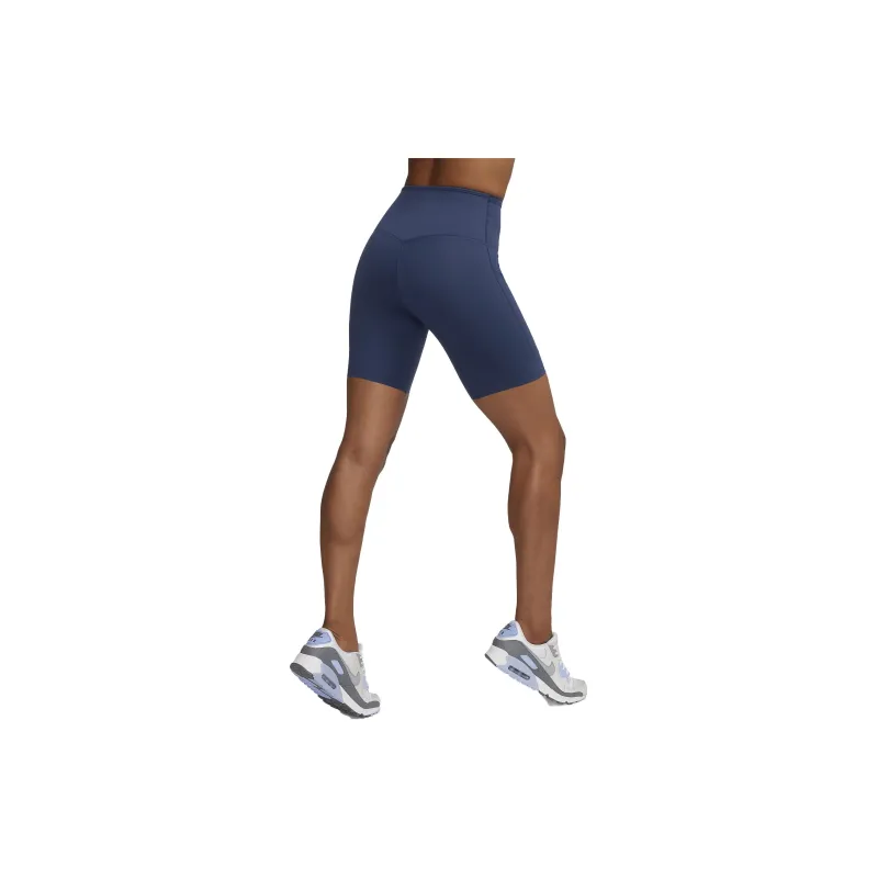 Nike Firm-Support High-Waisted 8' Biker Shorts With Pockets Casual Shorts Women's Midnight Navy-1