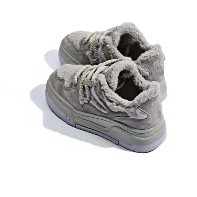 CENTRAL&KITTY Warm Anti-Slip And Wear-Resistant Height Increasing Low-Top Puffy Shoes Snow Boots 4.5cm Women's-3