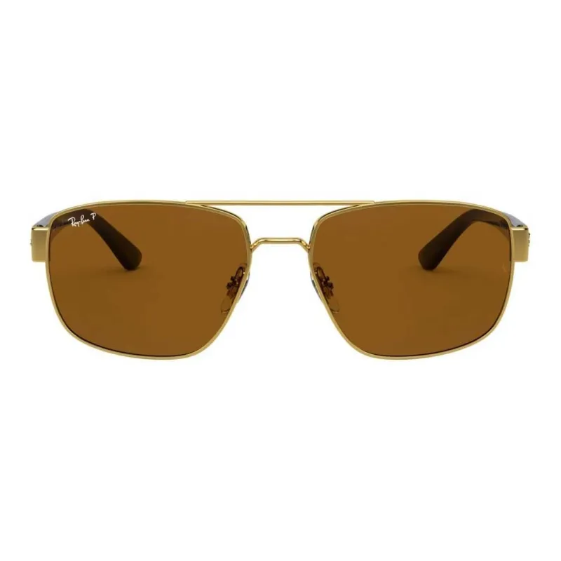 RayBan Metal Aviator Sunglasses Unisex Gold-1