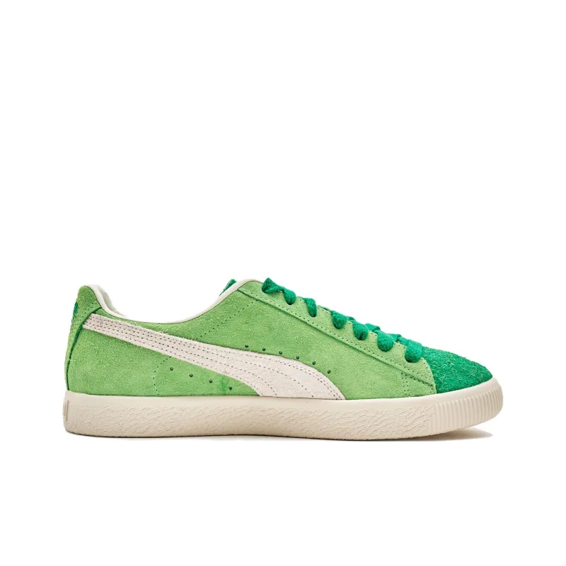 PUMA Clyde OG Balansa Wear Resistant Low Top Skateboard Shoes Unisex Green Beige-1