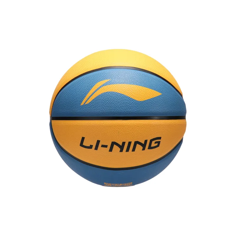 LiNing CBA Collection Rubber Basketball Yellow Blue Size 7 Training-11