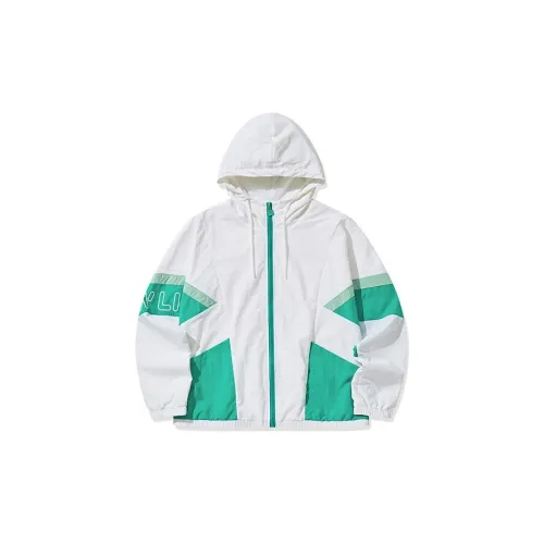 QIAODAN Jackets Women's Jordan White Green Onion