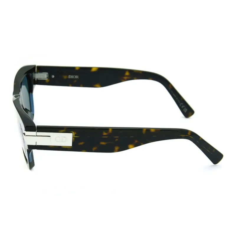 DIOR Plate Frame Square Sunglasses Men's Black-2