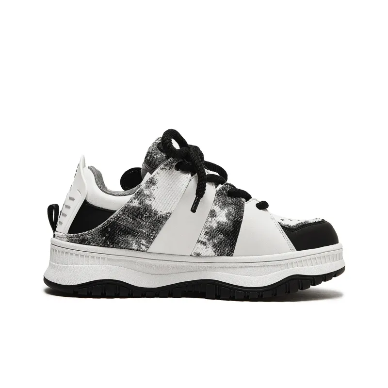 MC DOS Puffy Shoes Anti Slip Wear Resistant Low Top Skateboard Shoes Unisex Black-1